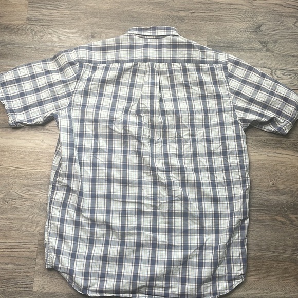 Eddie Bauer Men’s Plaid Short Sleeved Button Down Collared Shirt, size L Tall - Picture 8 of 8